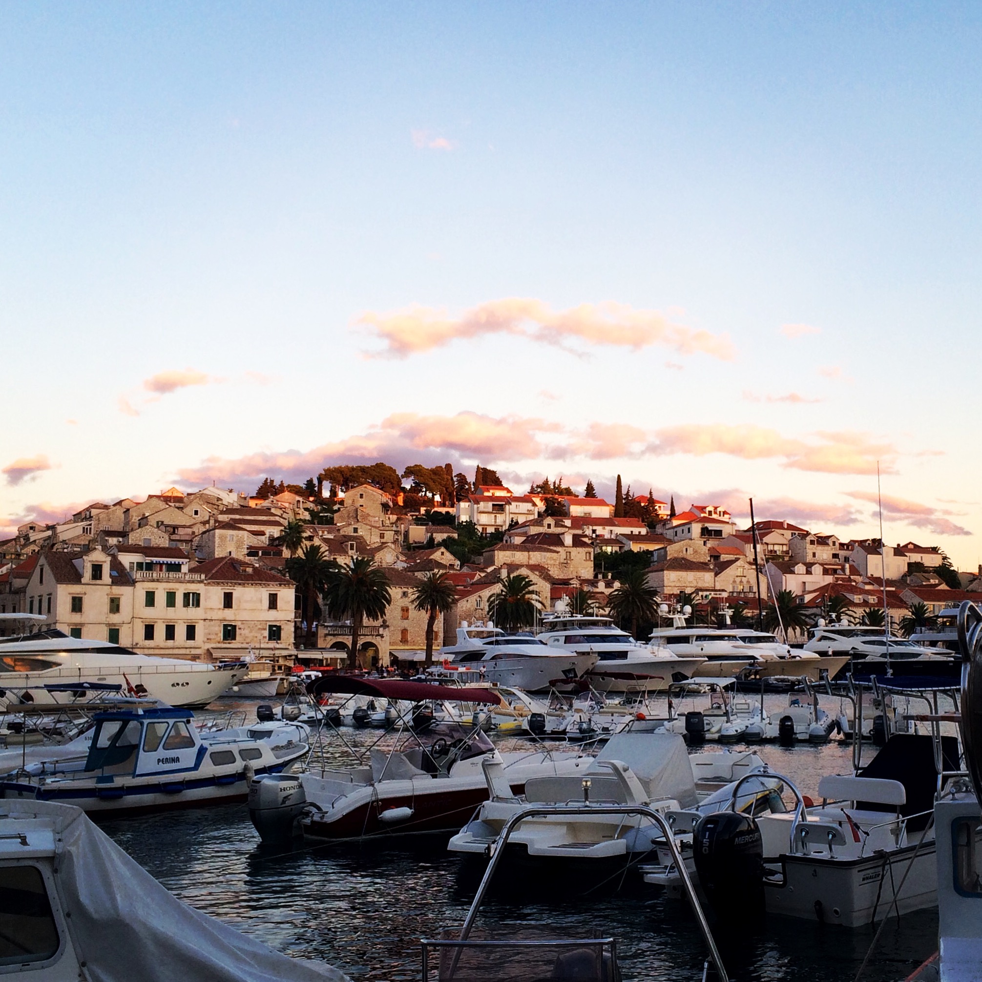 Yachts and sunsets in Hvar