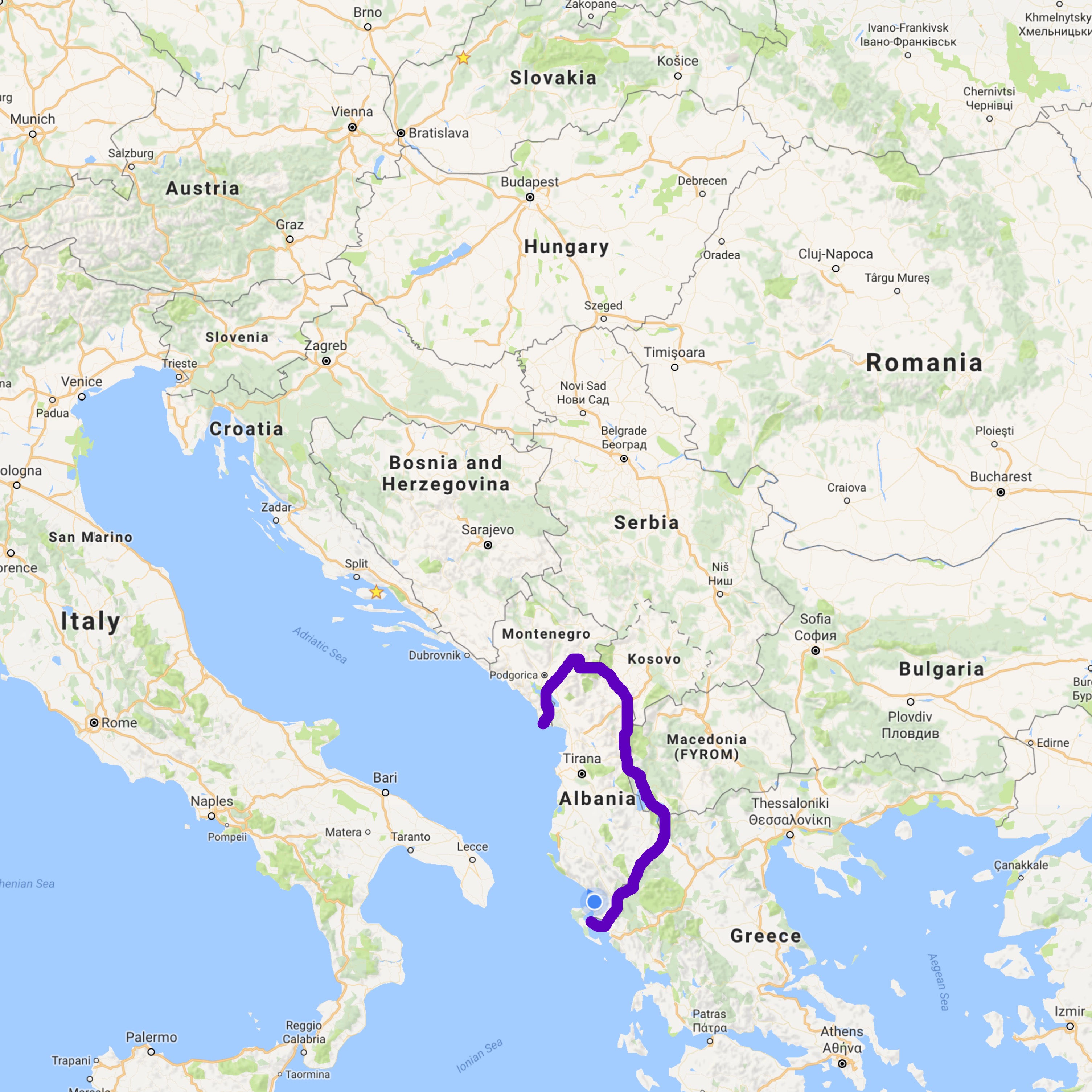 Albania sits near the "heel" of Italy's boot!