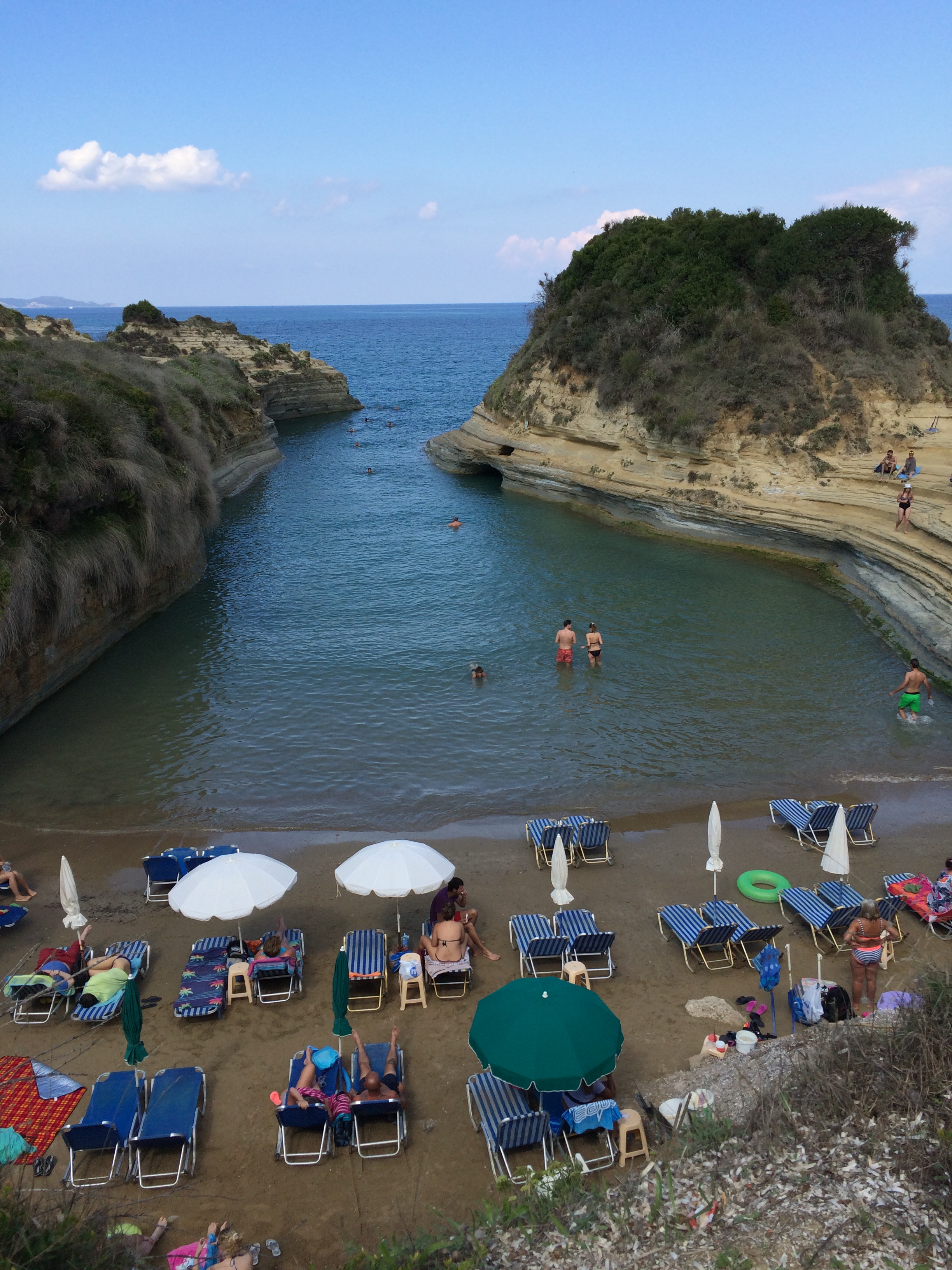 A beach cove in Sidari