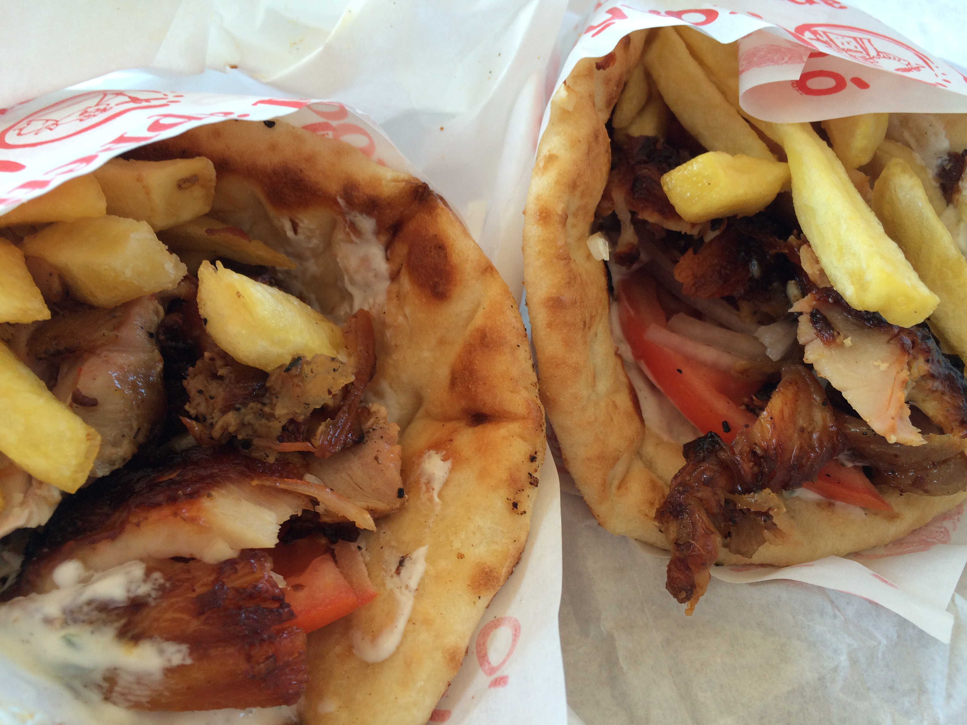 Gyros. $3 each and delicious