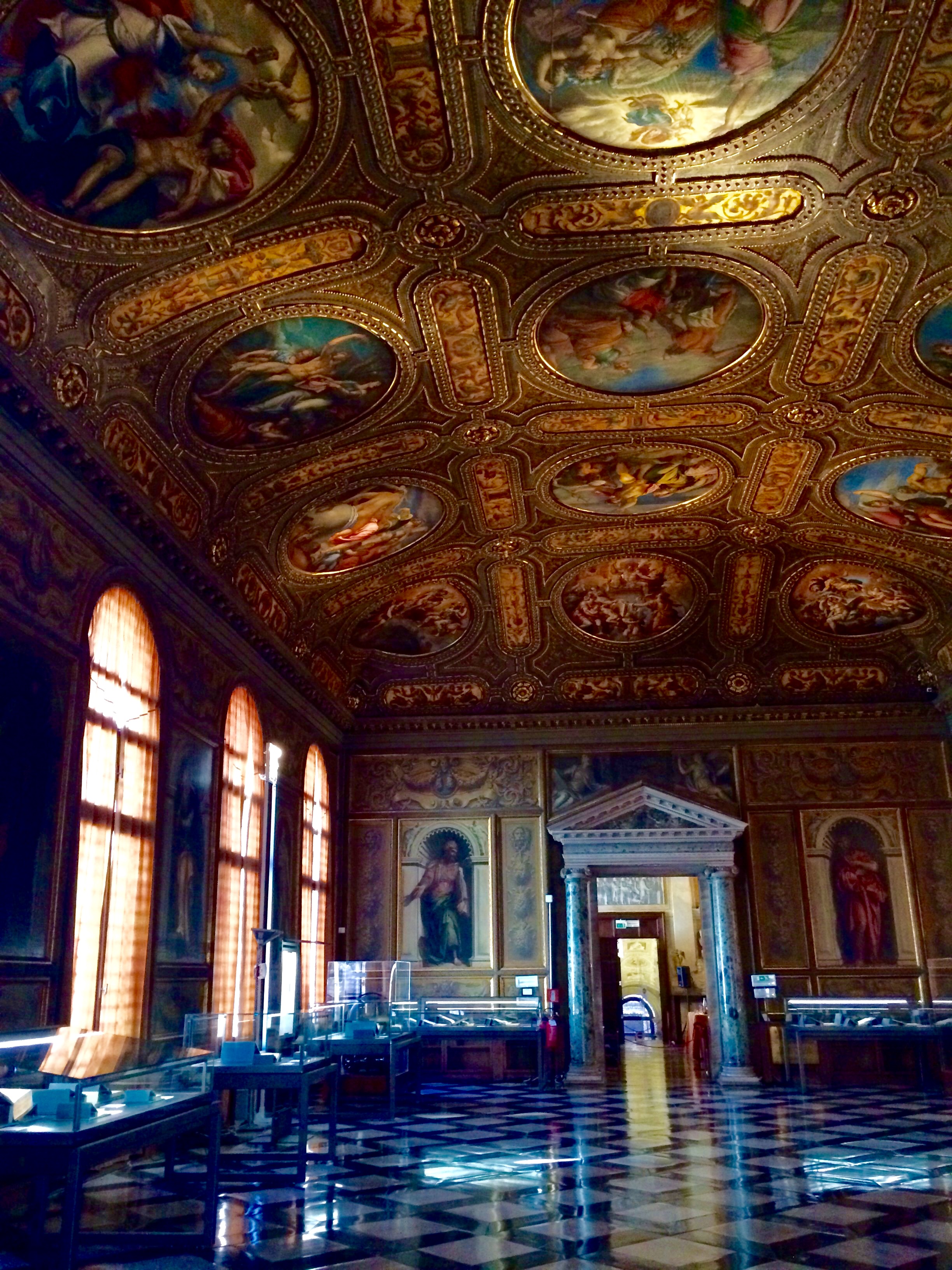 Inside the biblioteca in Venice