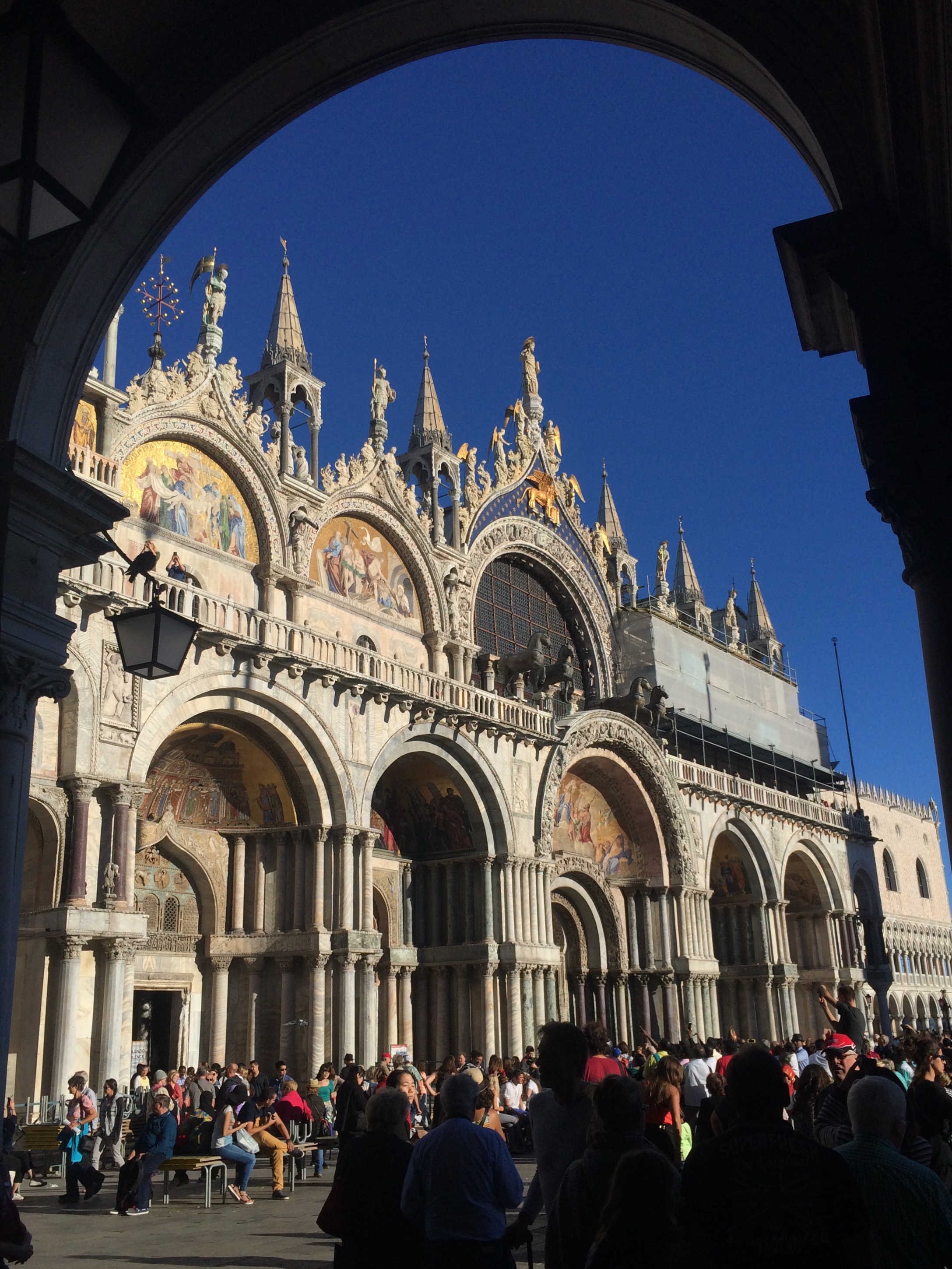 The facade of St Mark's Basilica, Venice
