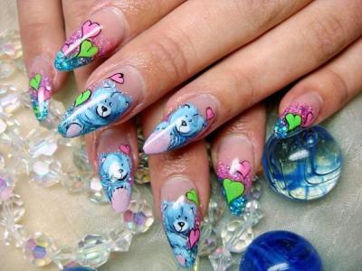 как рисовать акрилом на ногтях