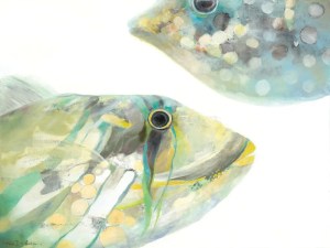 Kristie Fujiyama Kosmides 'Humuhumunukunukuapuaa & Puffer', Rolled Giclee Print, custom sizes