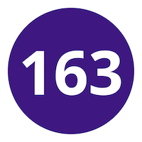 purple circle with number 163 in bold white font