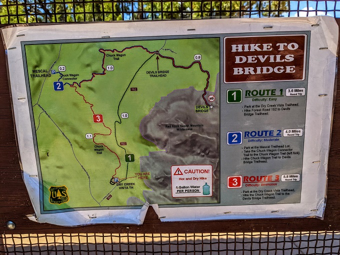 Devils Bridge Trail Map Devil S Hiking Guide MEMZ.