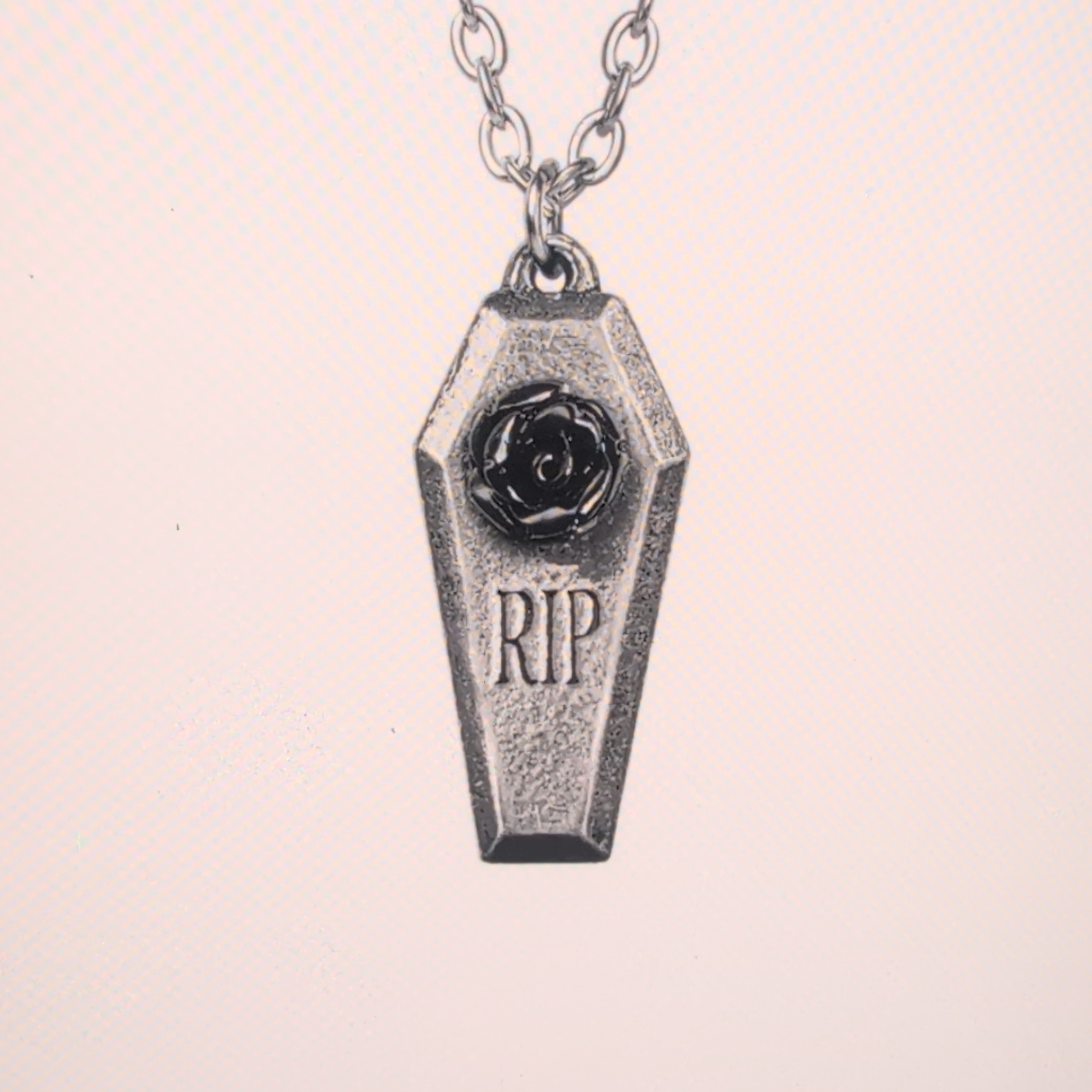 Alchemy RIP Rose Coffin Necklace **