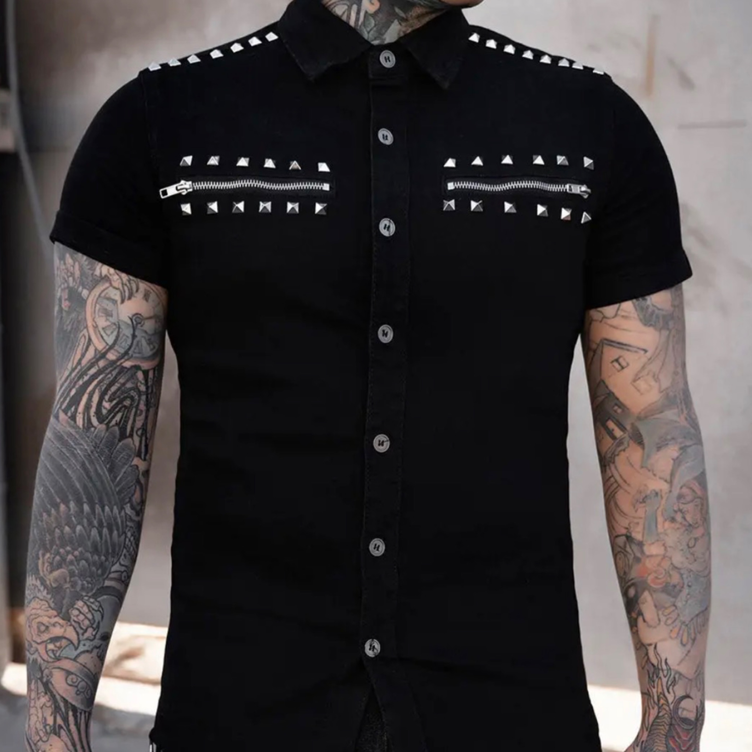 Vampire Freaks shallow grave studded Shirt **