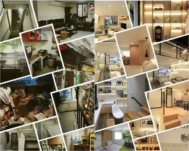 Không gian trước và sau được cải tạo nhà cũ thành nhà mới