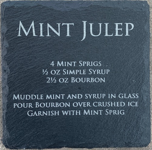Mint Julep Slate Coaster