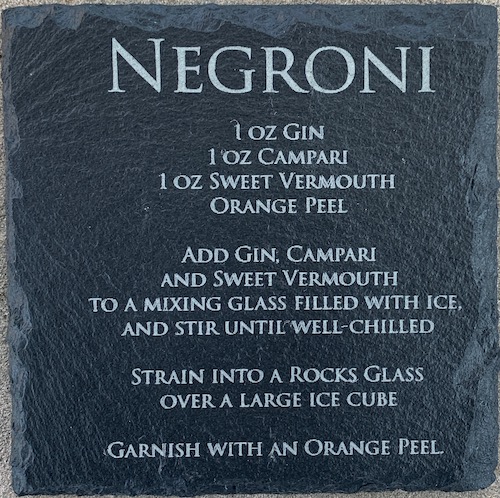 Negroni Slate Coaster