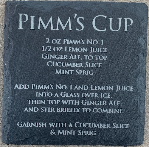 Pimm's Cup Slate Coaster