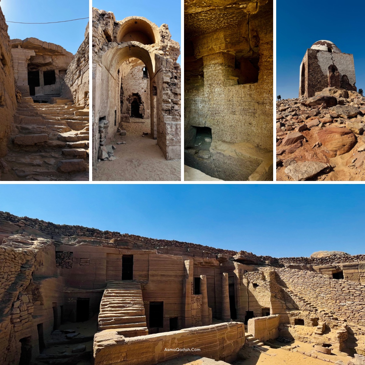 مقابر النبلاء، أطلال دير الأنبا سمعان، ضريح الآغا خان   أسوان   جزيرة الفِيلة   النوبة   مصر