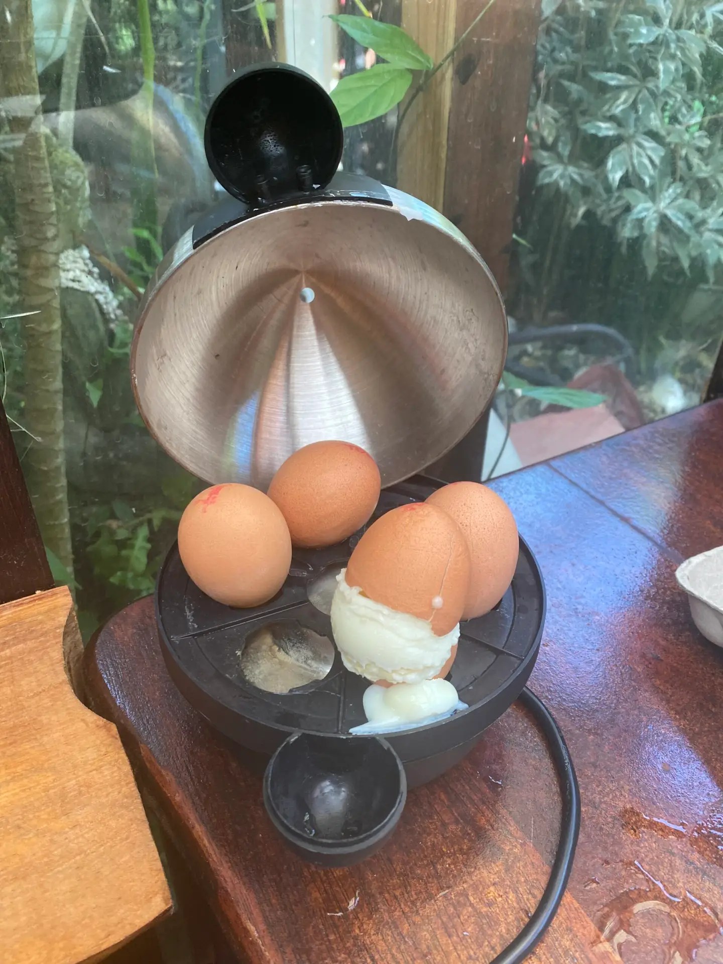 Boiled eggs on Moorea