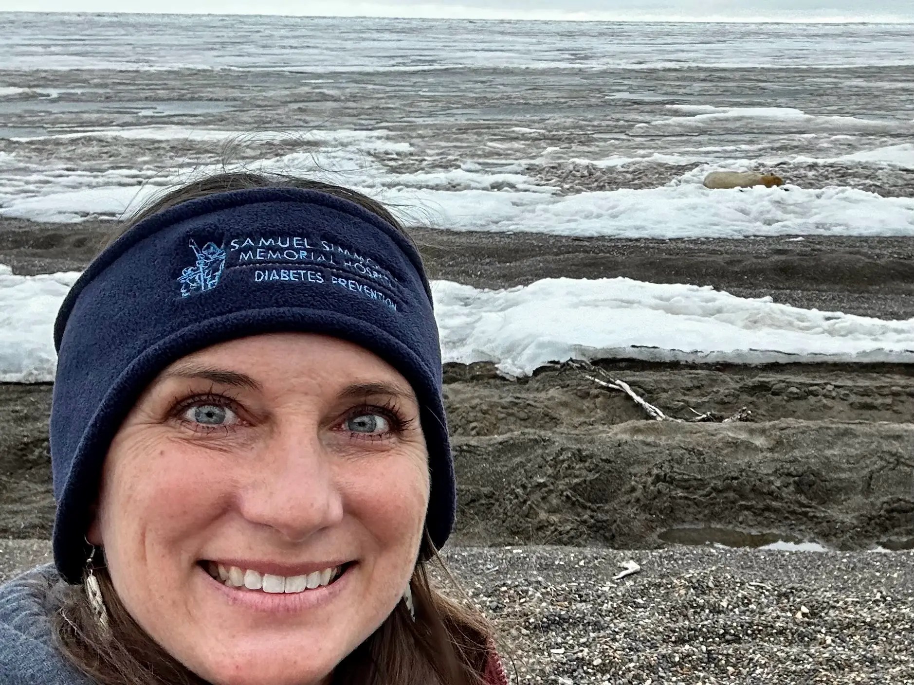 Spot the sleeping polar bear!