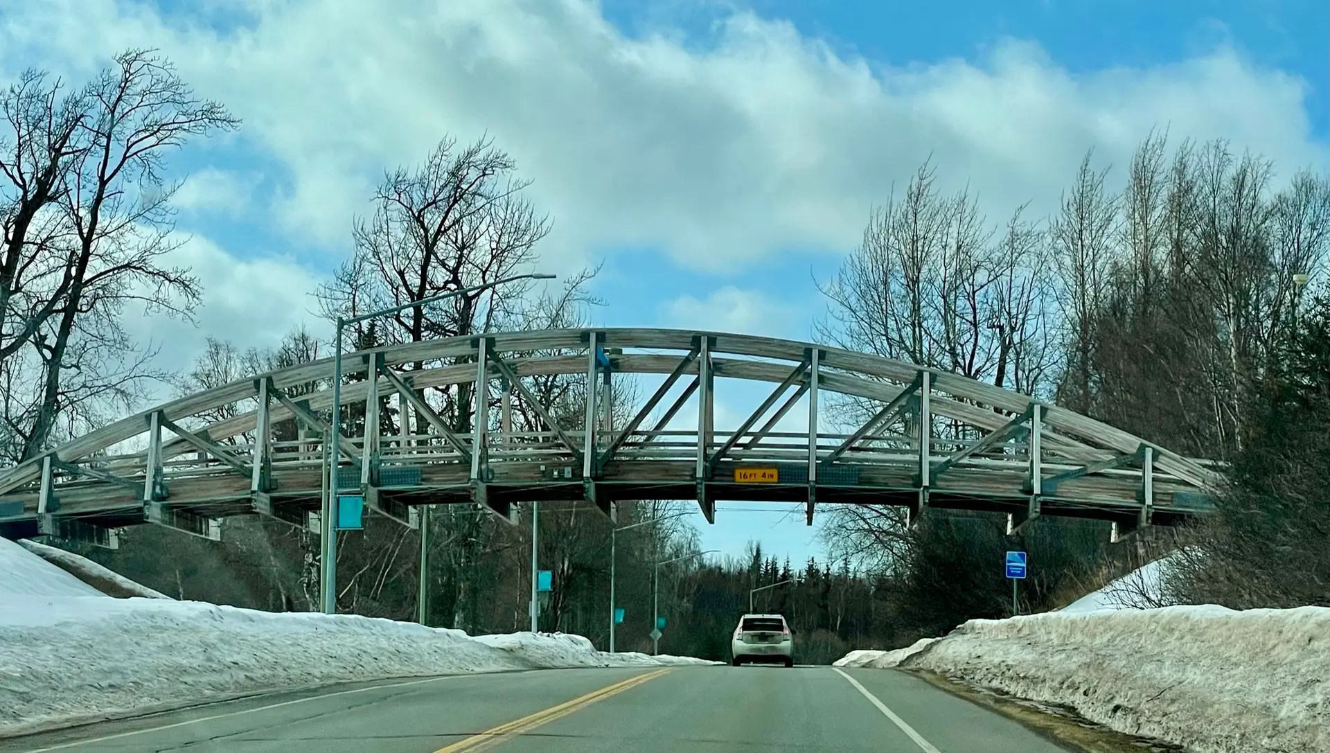 Driving into Kincaid Park