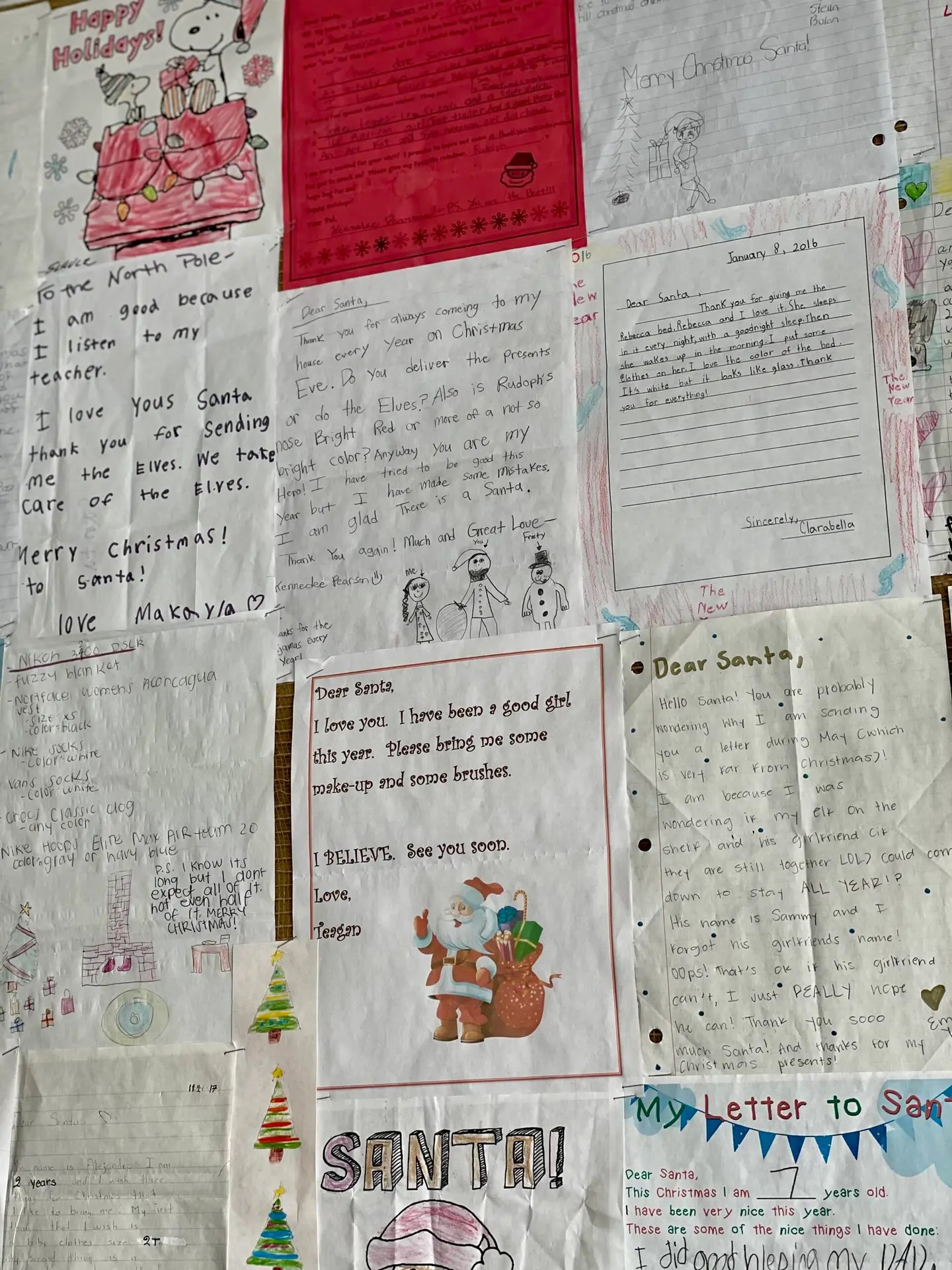 Kids' letters to Santa - so cute!
