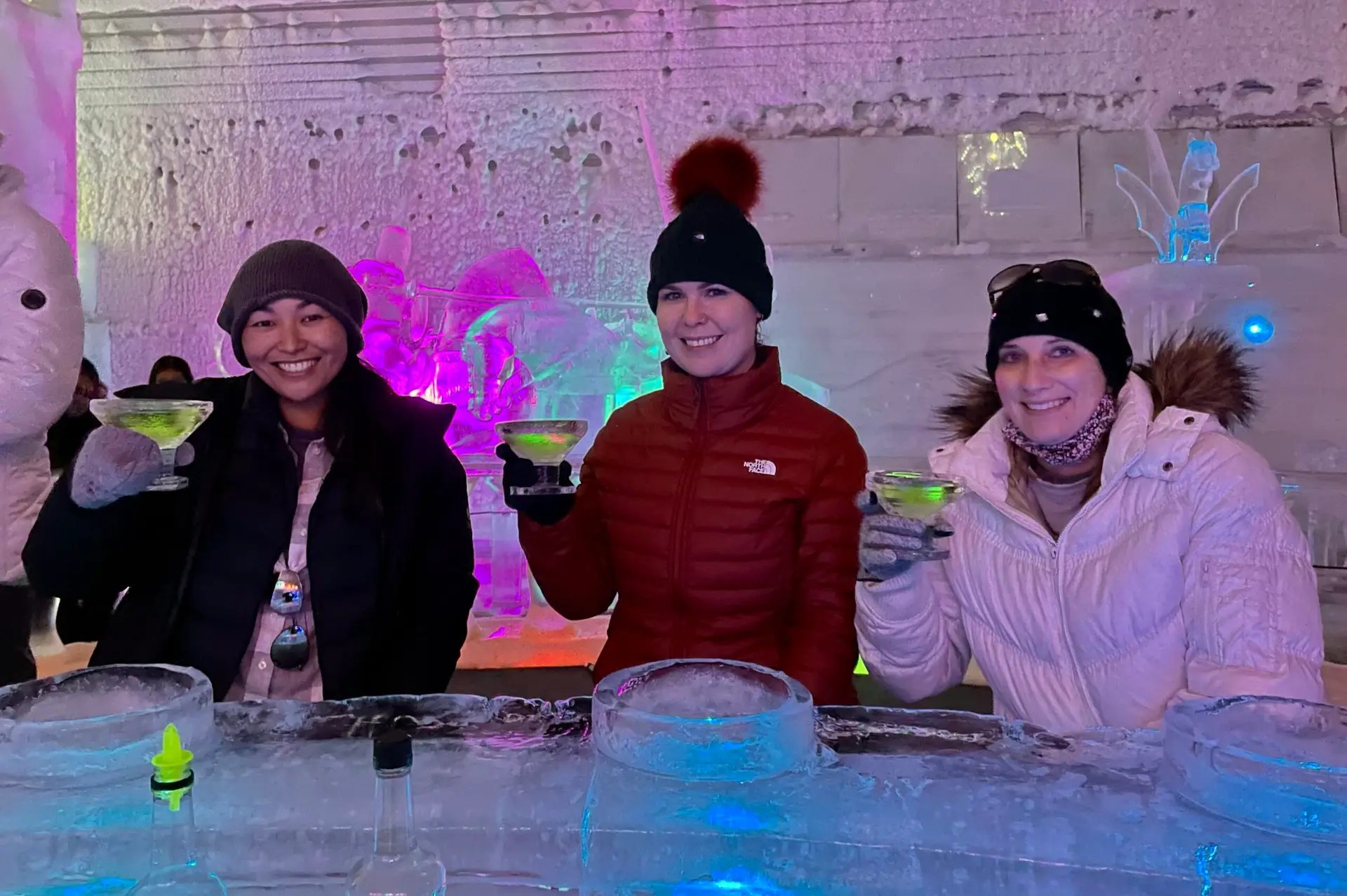 Tiff, Krystal, me with our appletinis