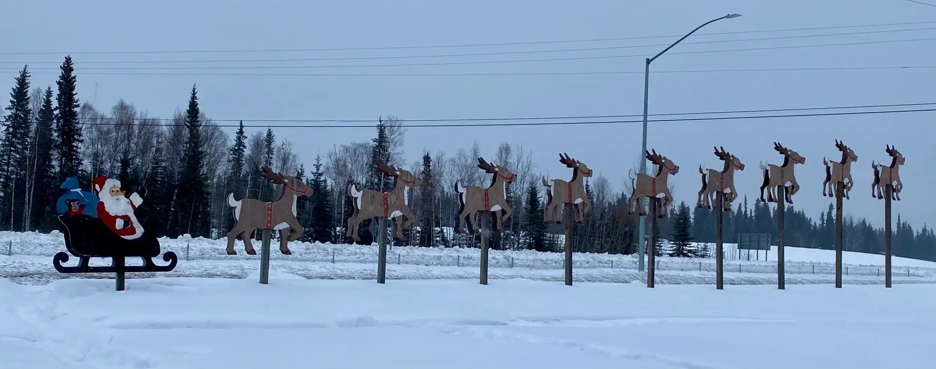 Outside the Santa Claus House