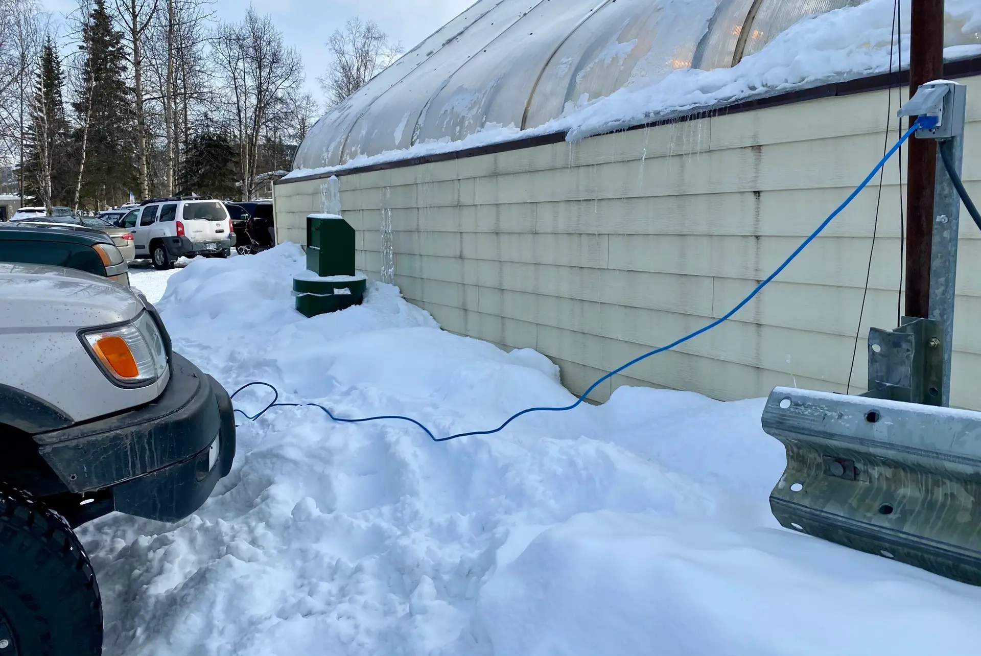 It's so cold you have to plug your car in!