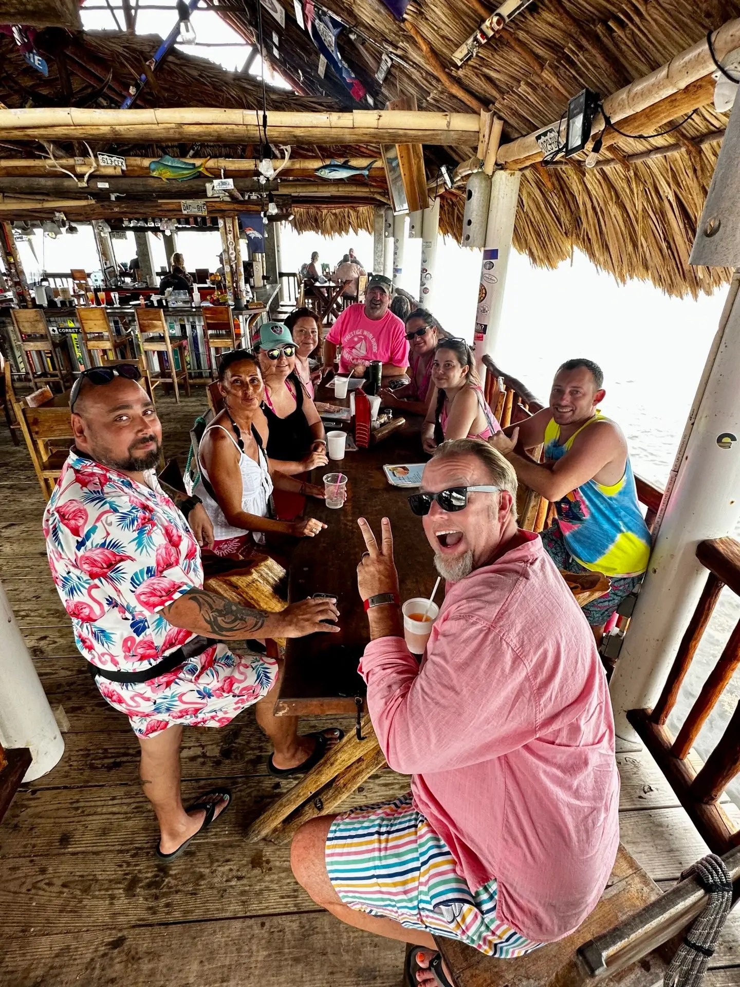 The group at 303 Belize Bar and Grill