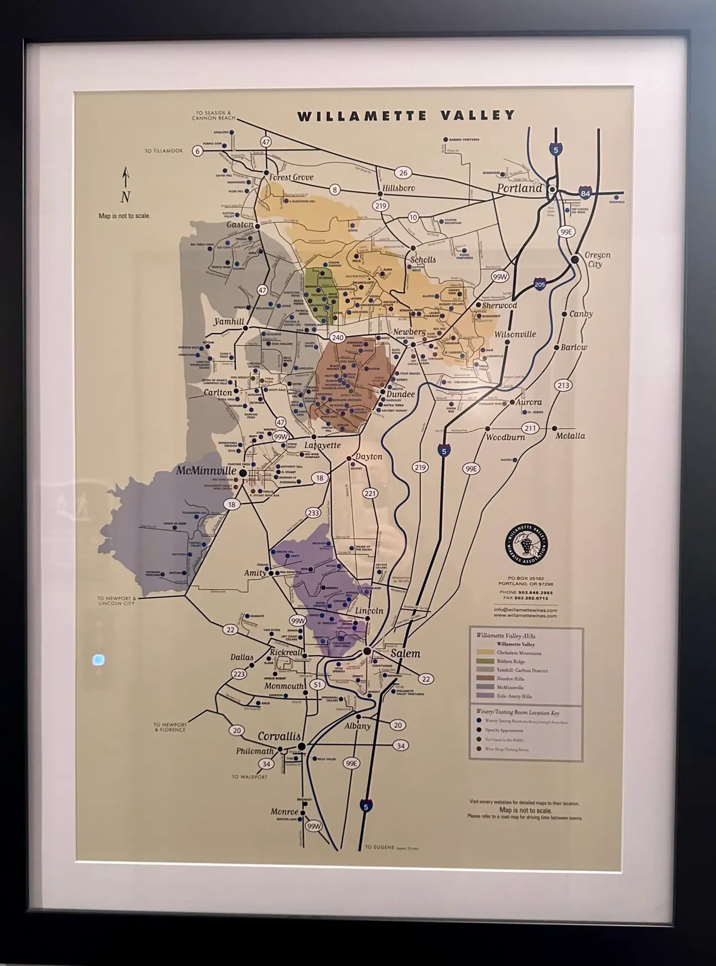 Map of the Willamette Valley