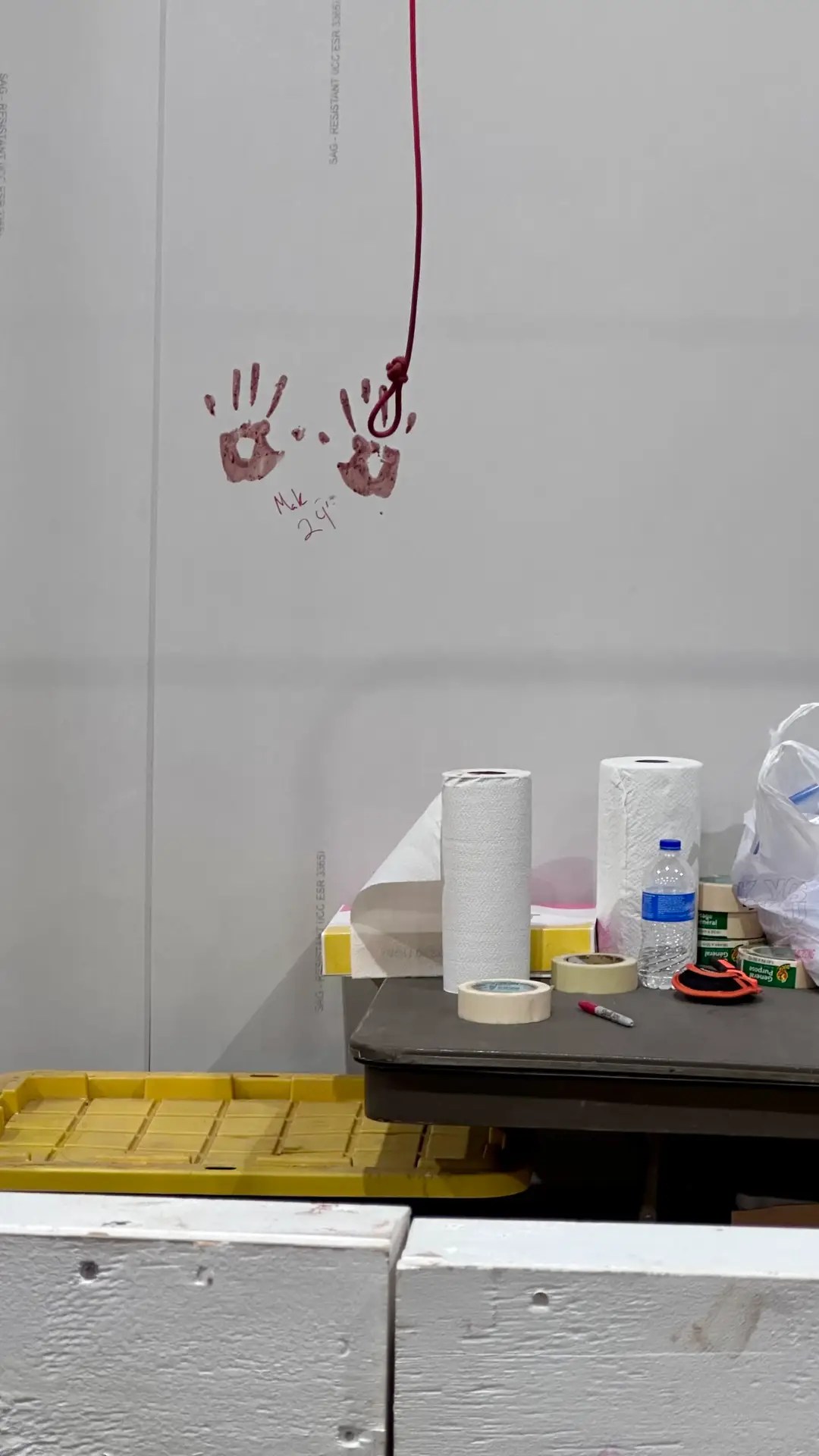 She got to leave her mark on the wall.