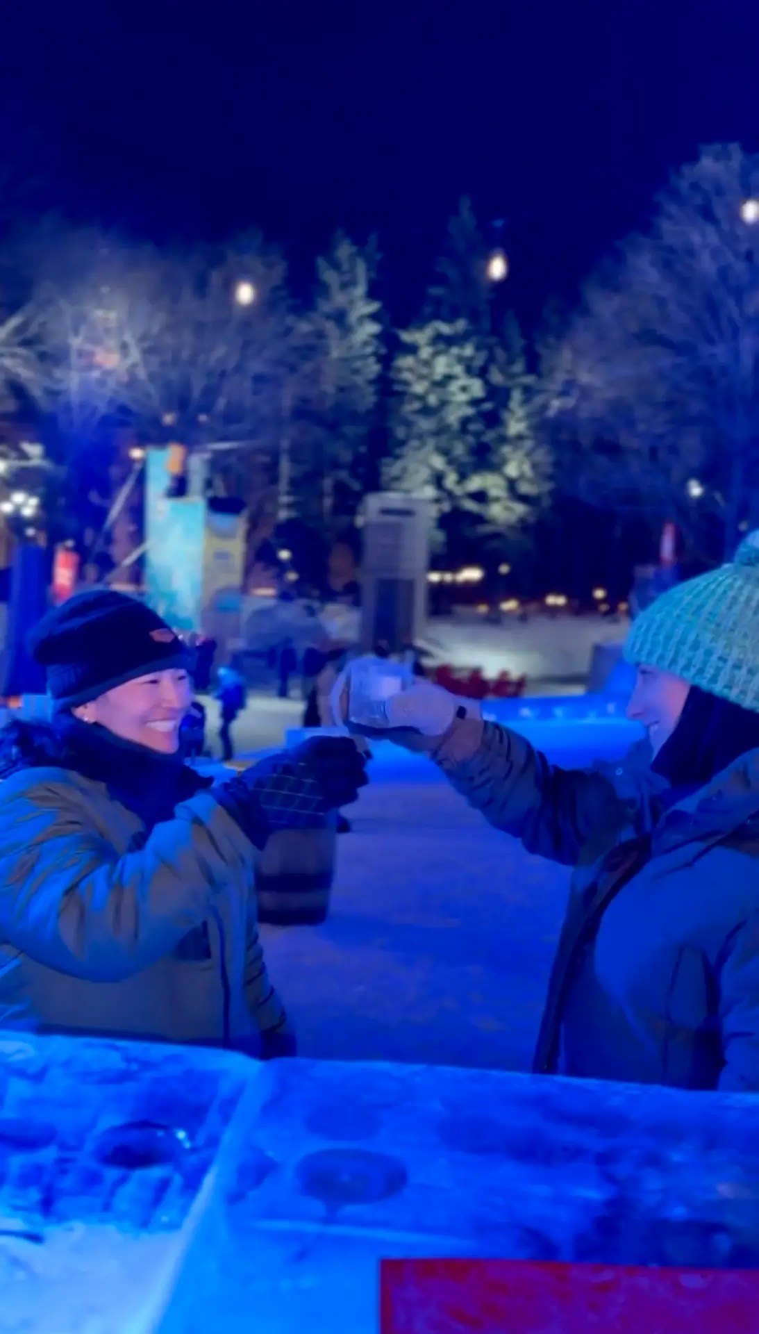 A toast to maple syrup whiskey, good friends, and good vacations