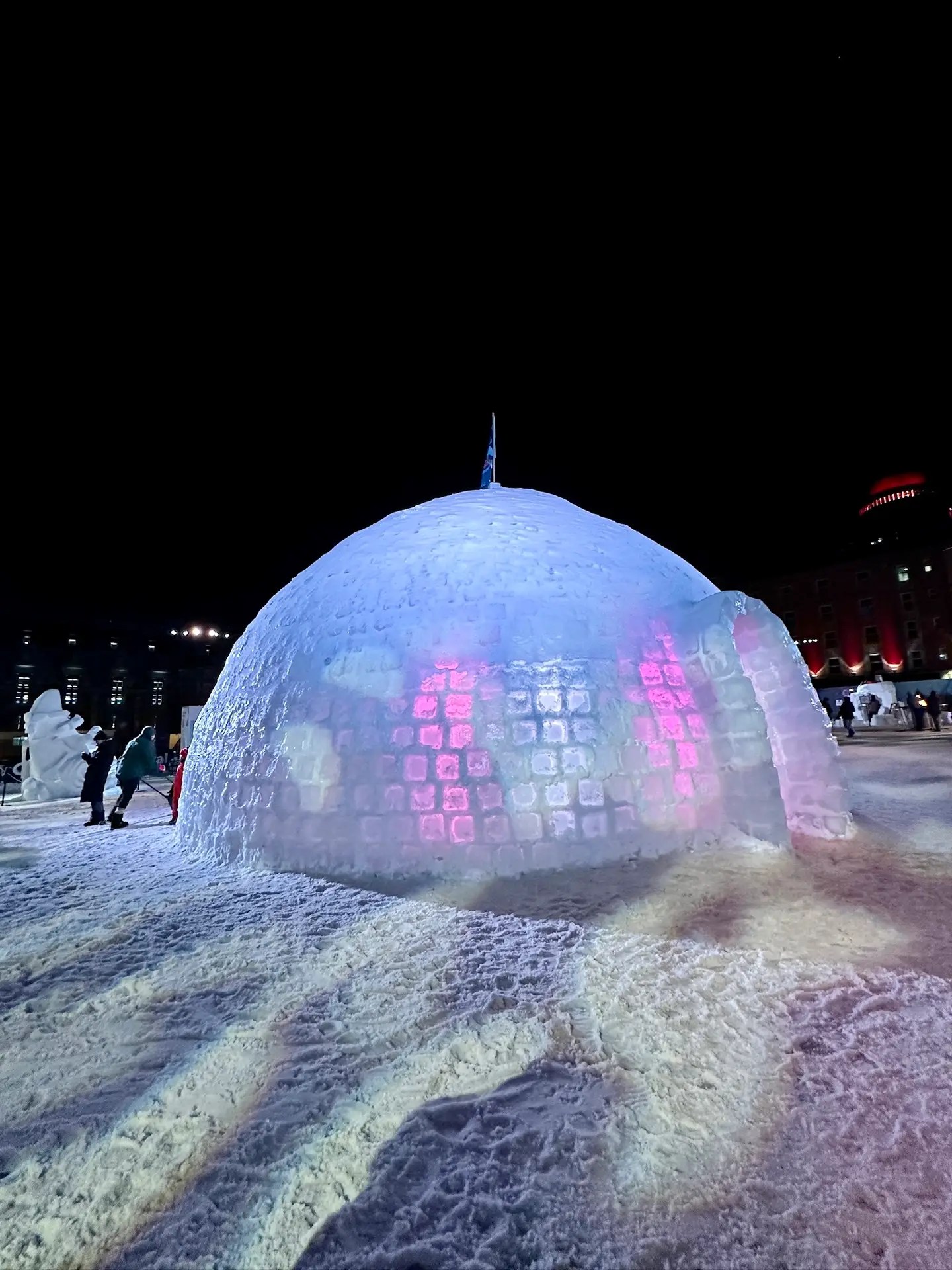 It's surprising how "warm" it is inside an igloo