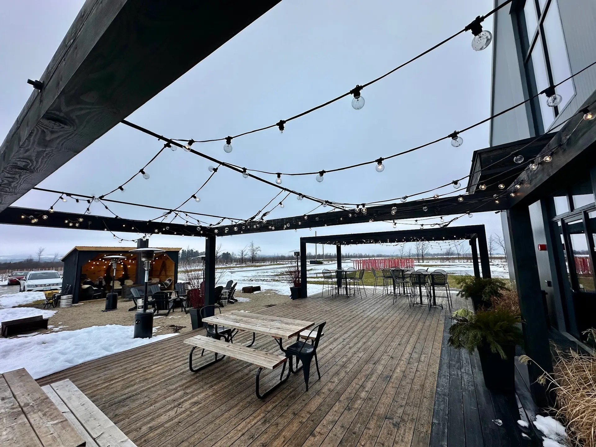 Another outdoor seating area at Spy