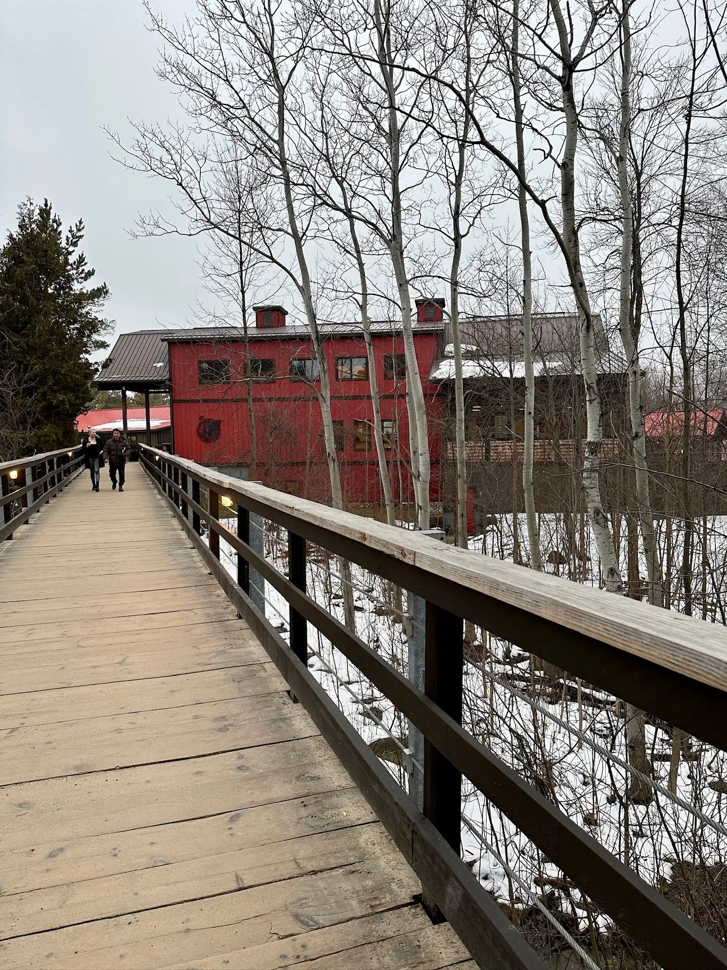 You walk up this path to the spa