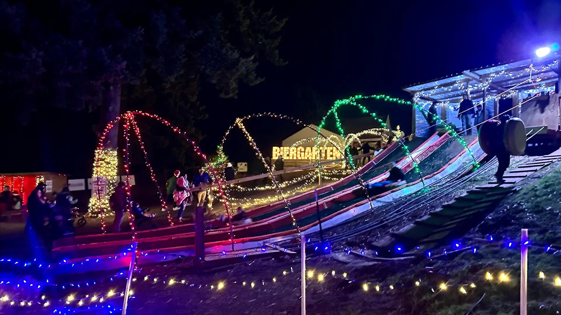 They had a snowless tubing hill