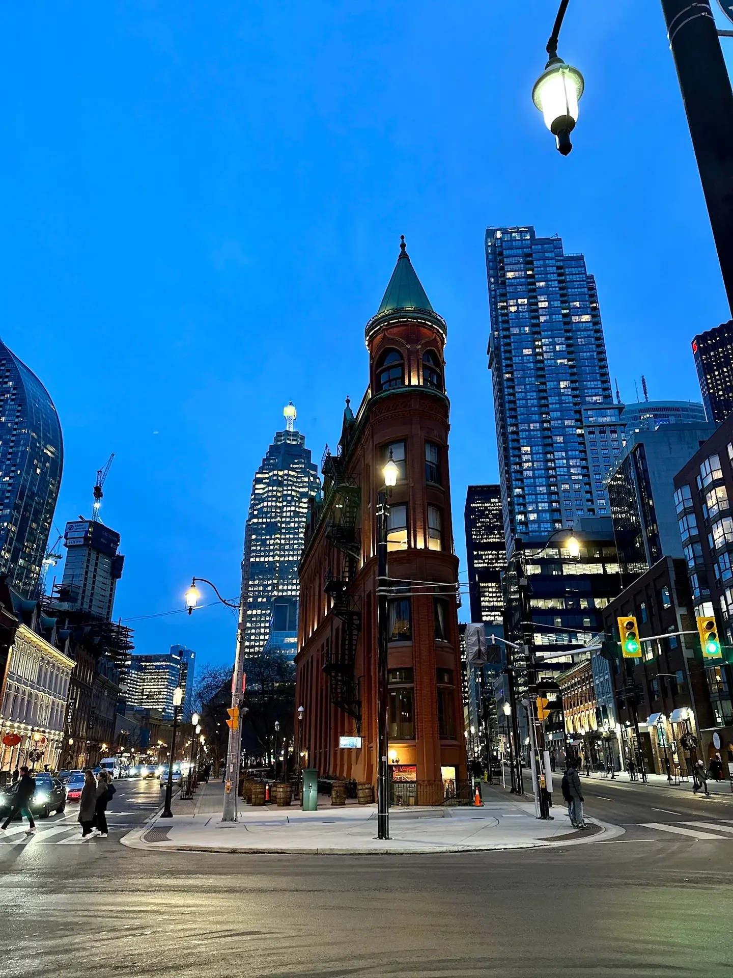The Gooderham Flatiron Building, resembling the New York skyscraper