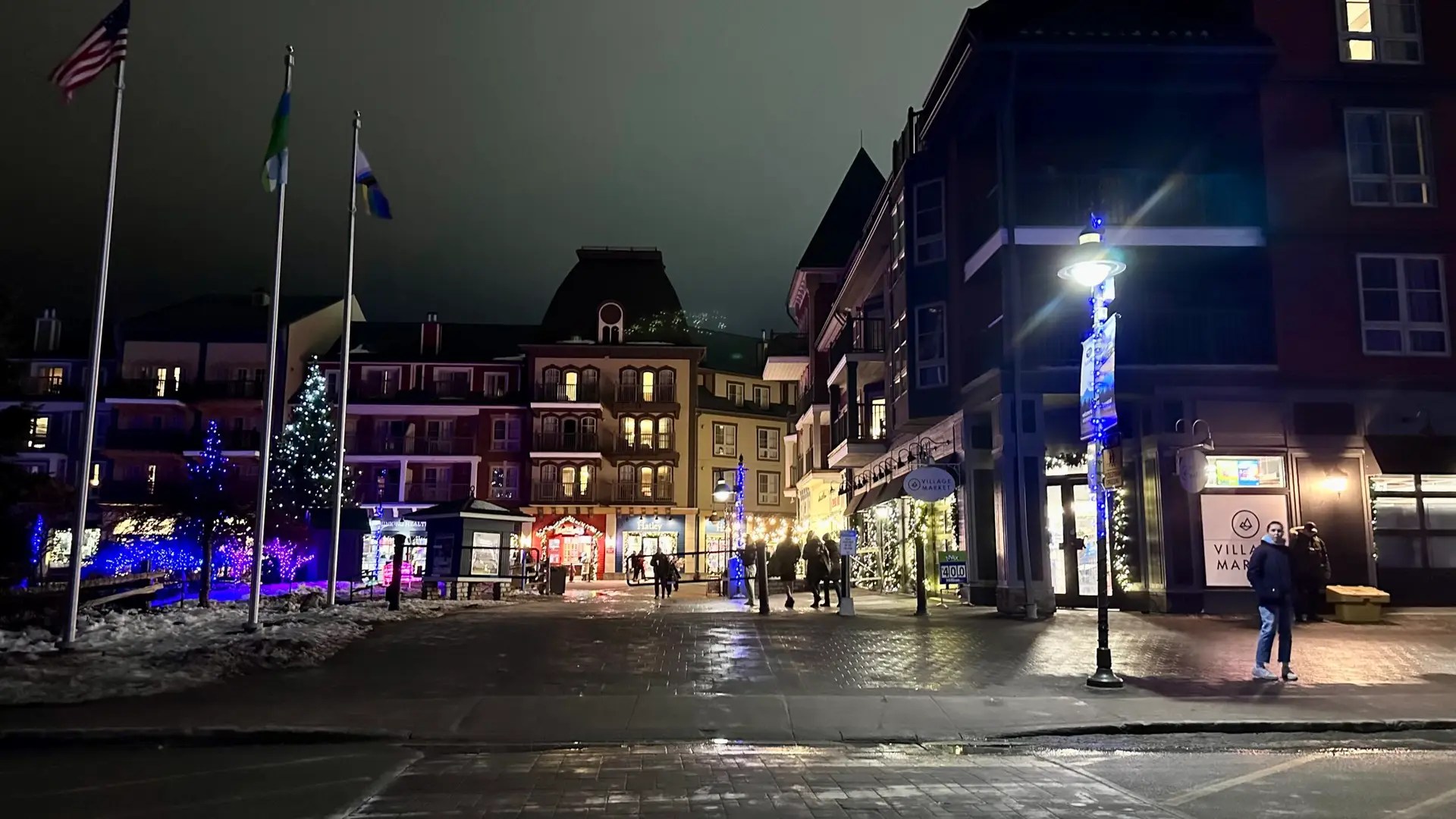 Entering Blue Mountain Village our first night