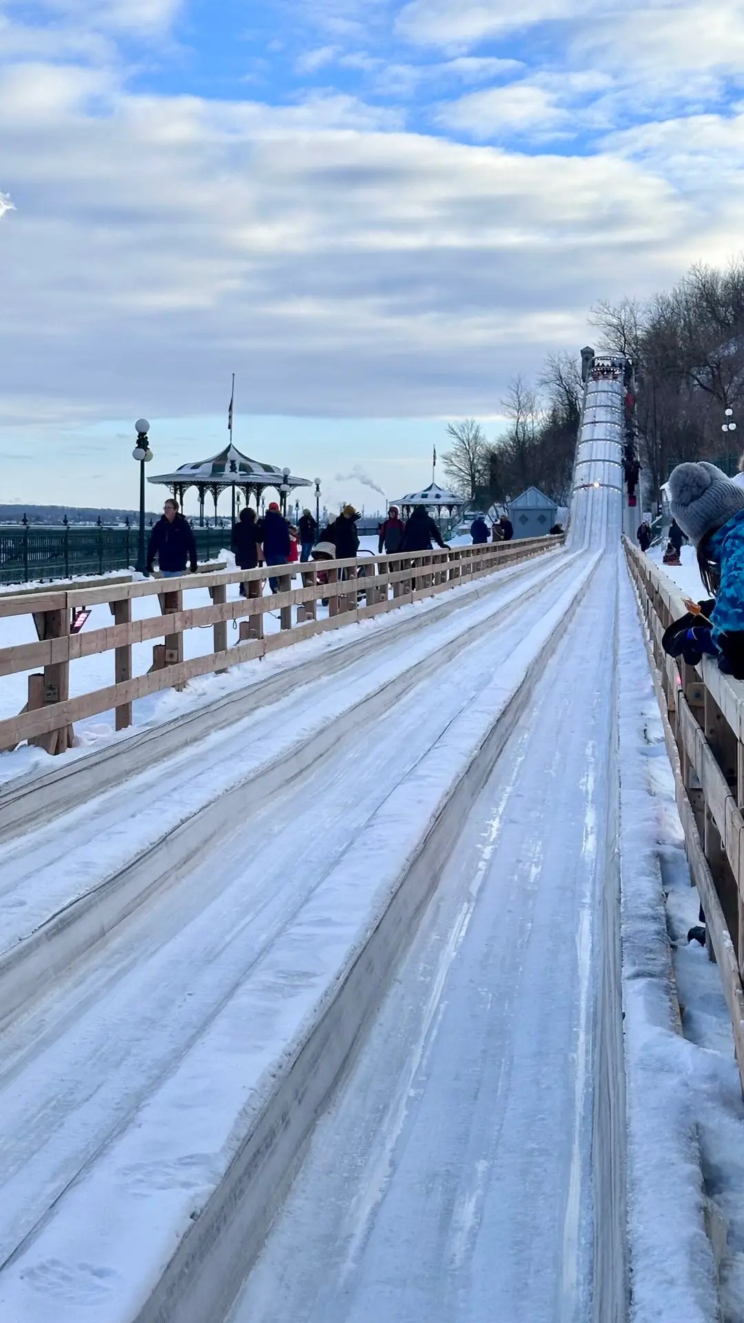 Another view of the toboggan hill
