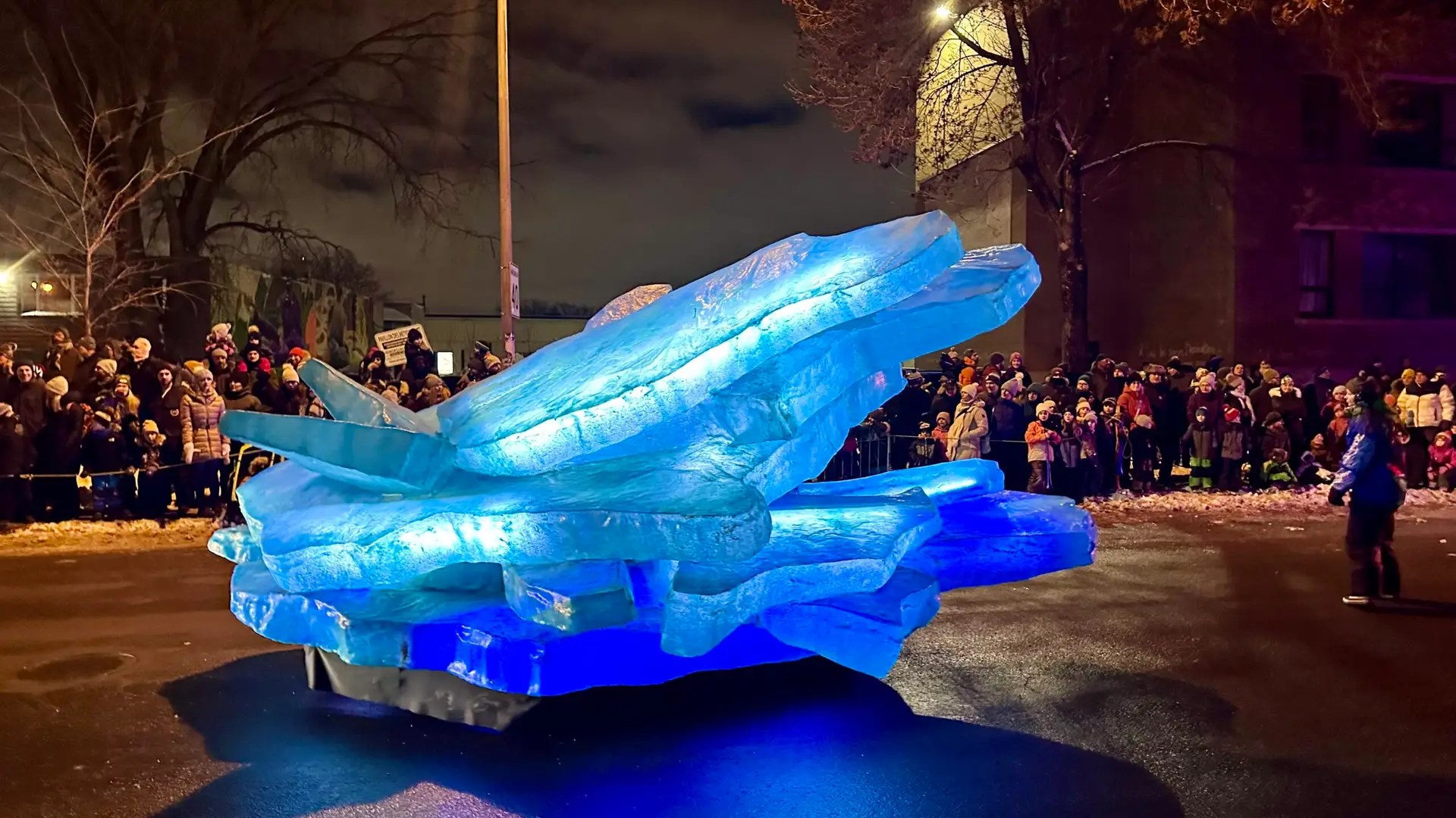 The parade had a few random icebergs pass through...how fitting