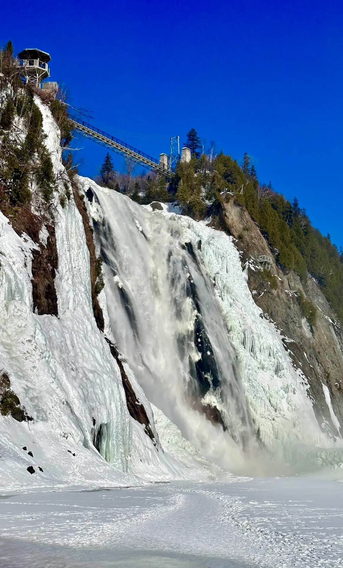The beautiful Montmorency Falls