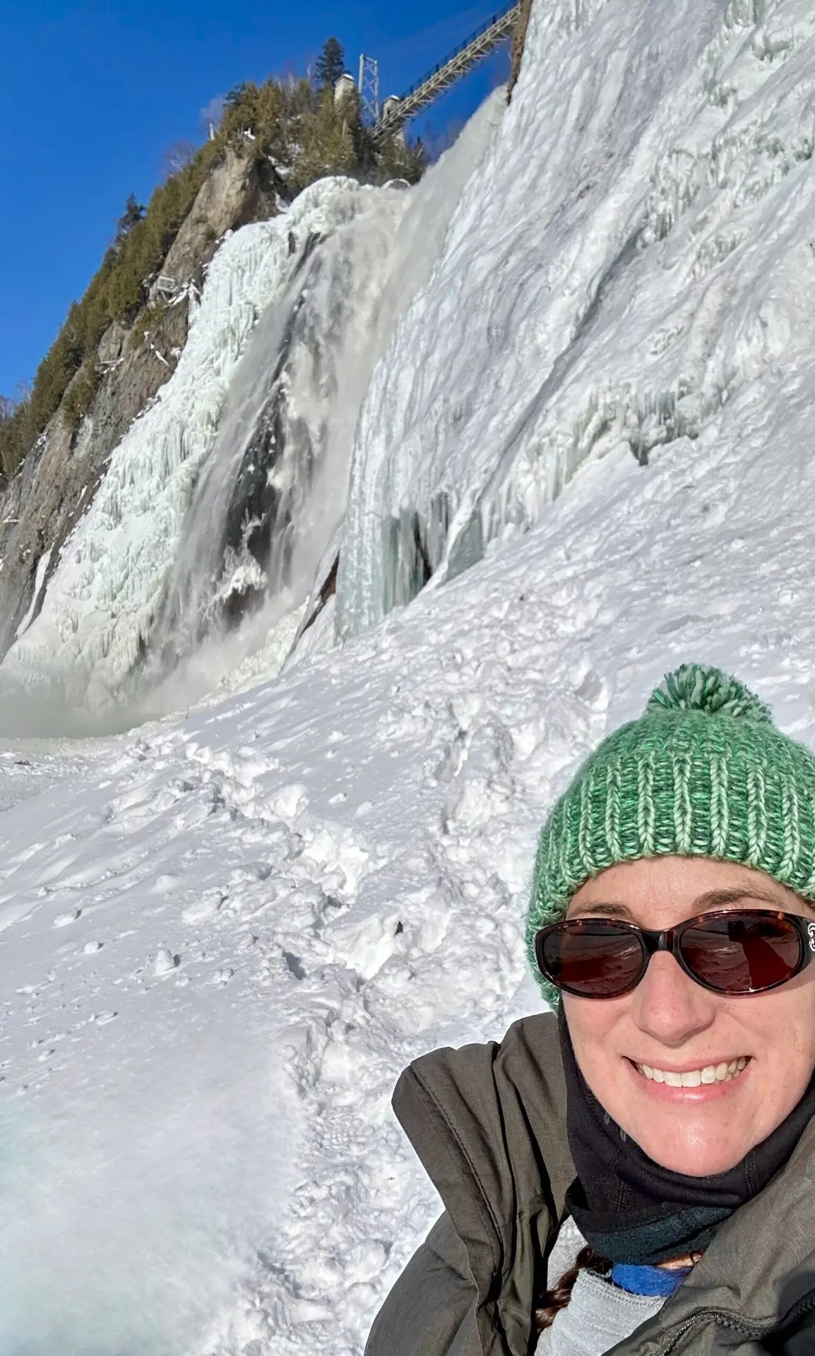 I walked out closer to the falls. Tiff did NOT join me, lol.