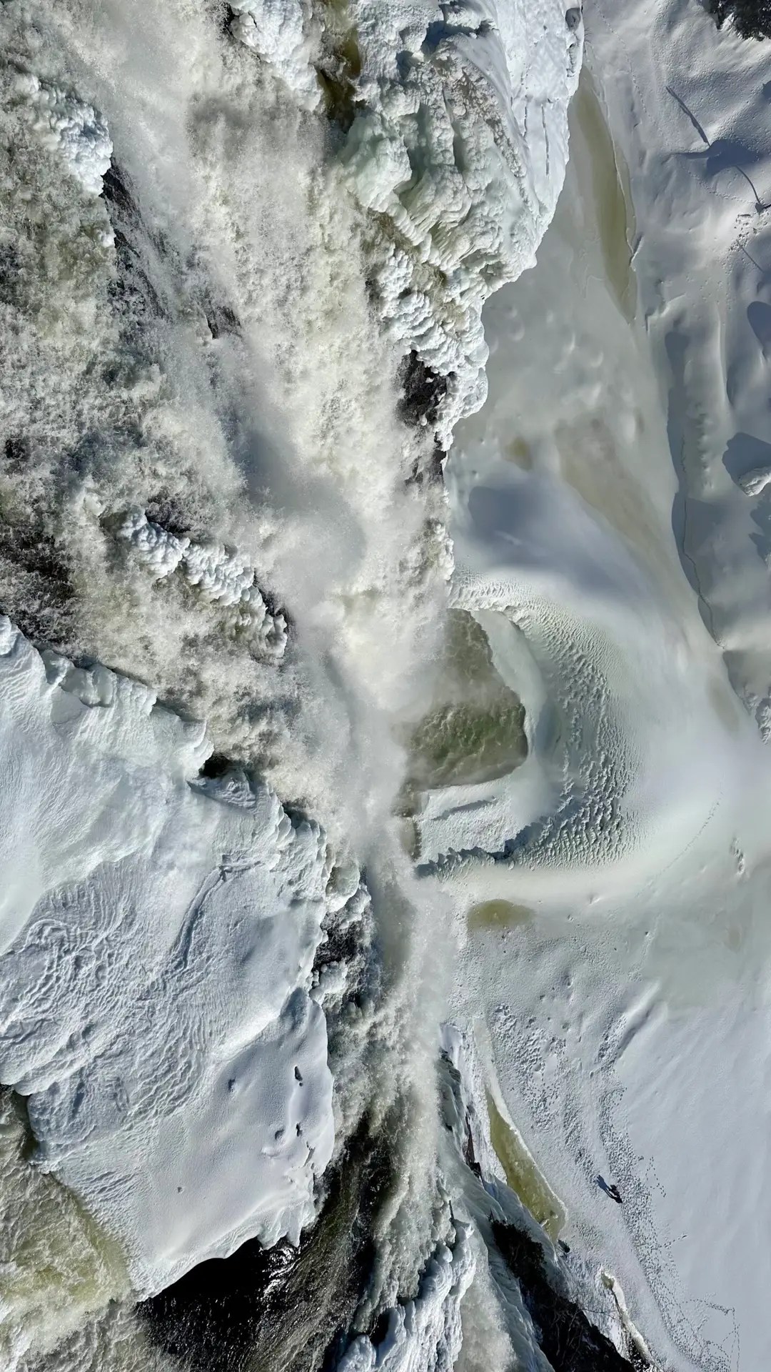 From right up above the waterfall