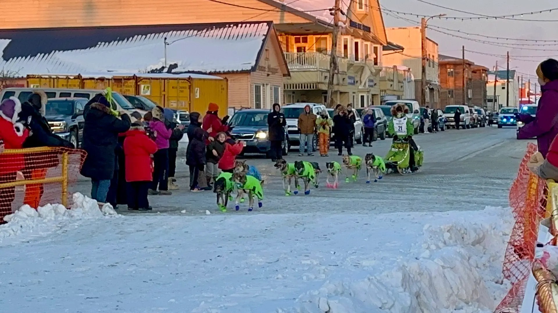 Ryan Redington and his police escort