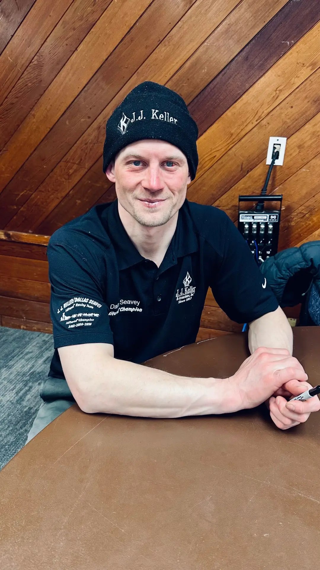 Dallas Seavey at the musher meet and greet