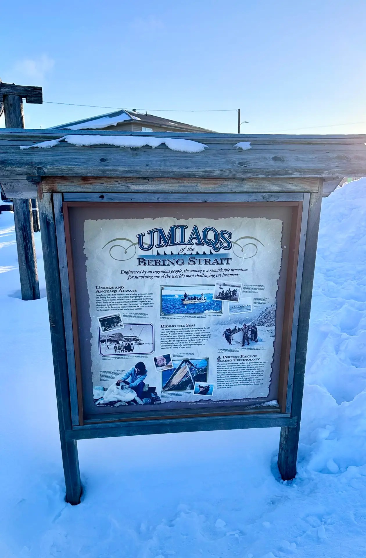 This talks about the Umiaqs and why they are so useful in this environment.