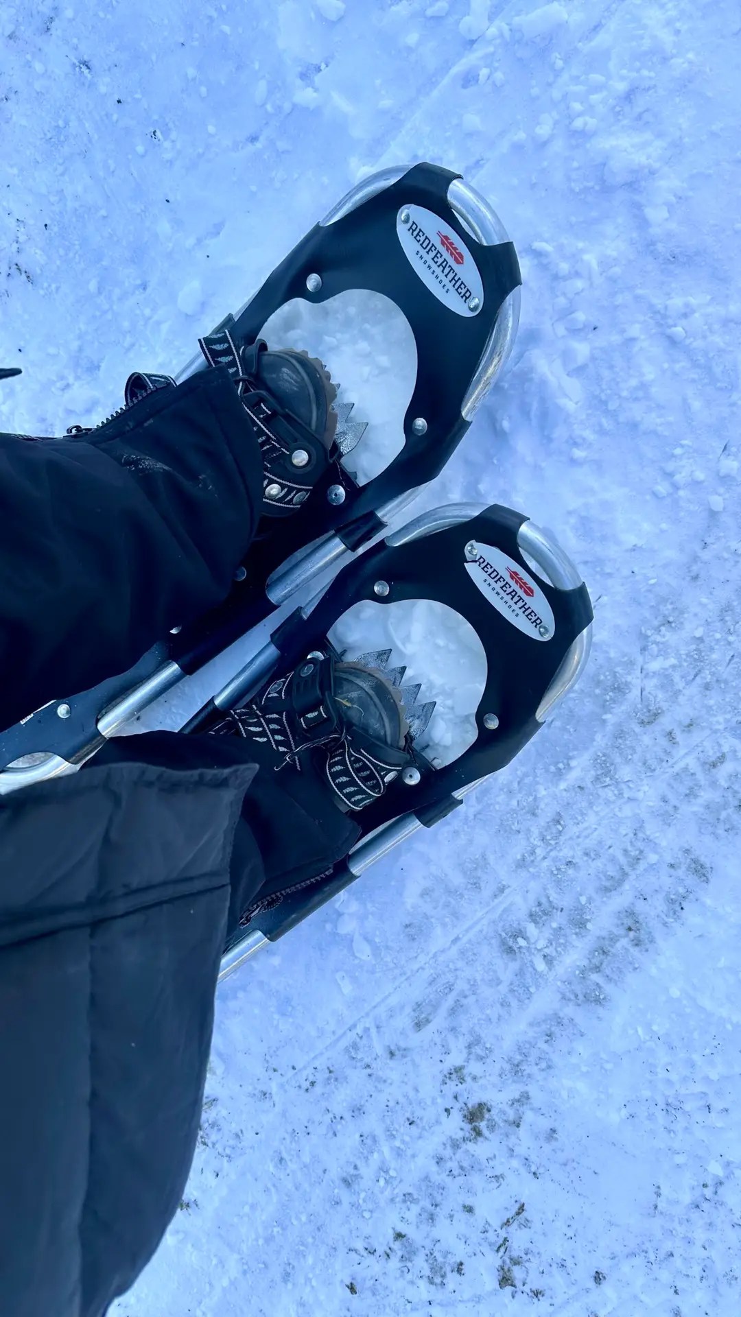 Snowshoes look good on me.