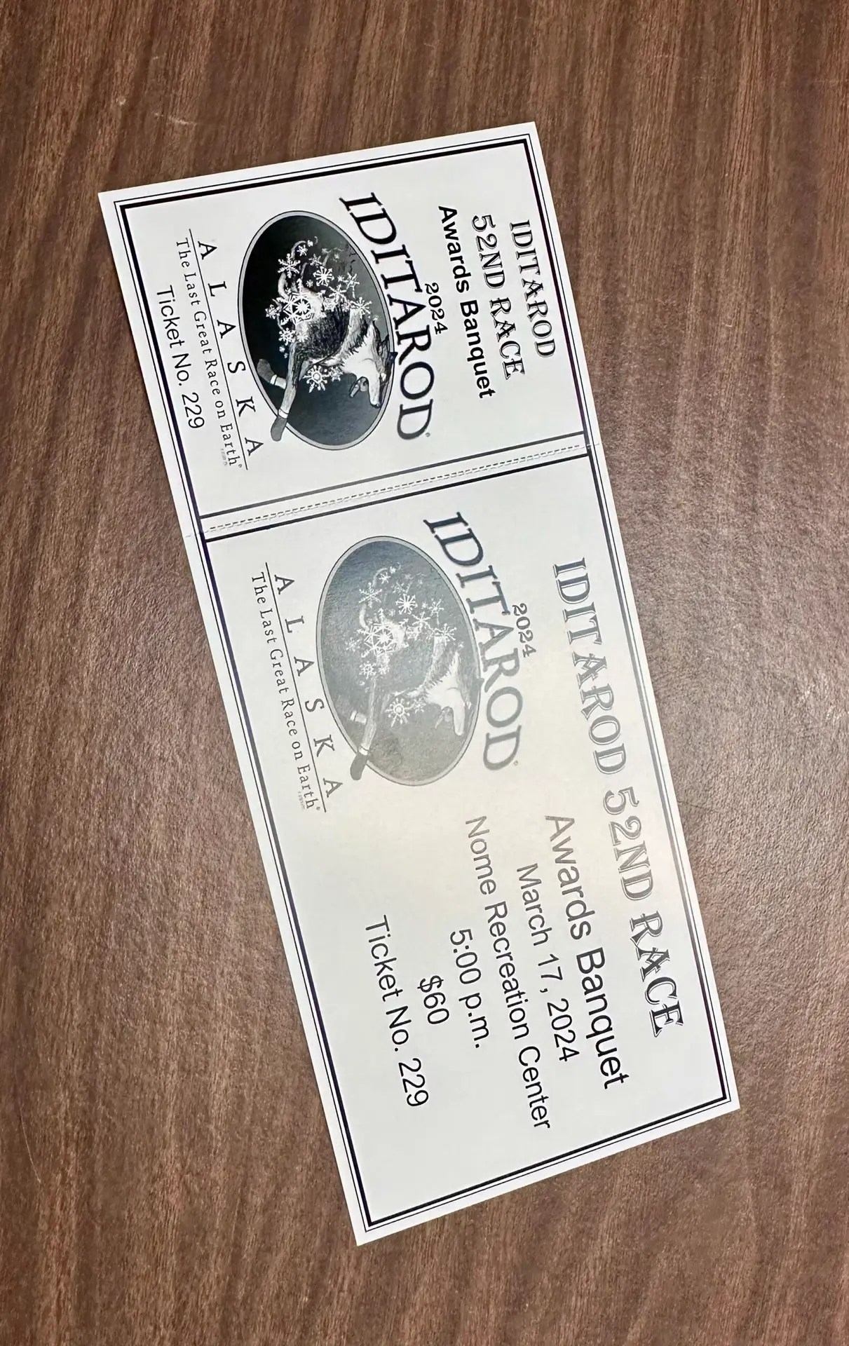 I got my Awards Banquet ticket