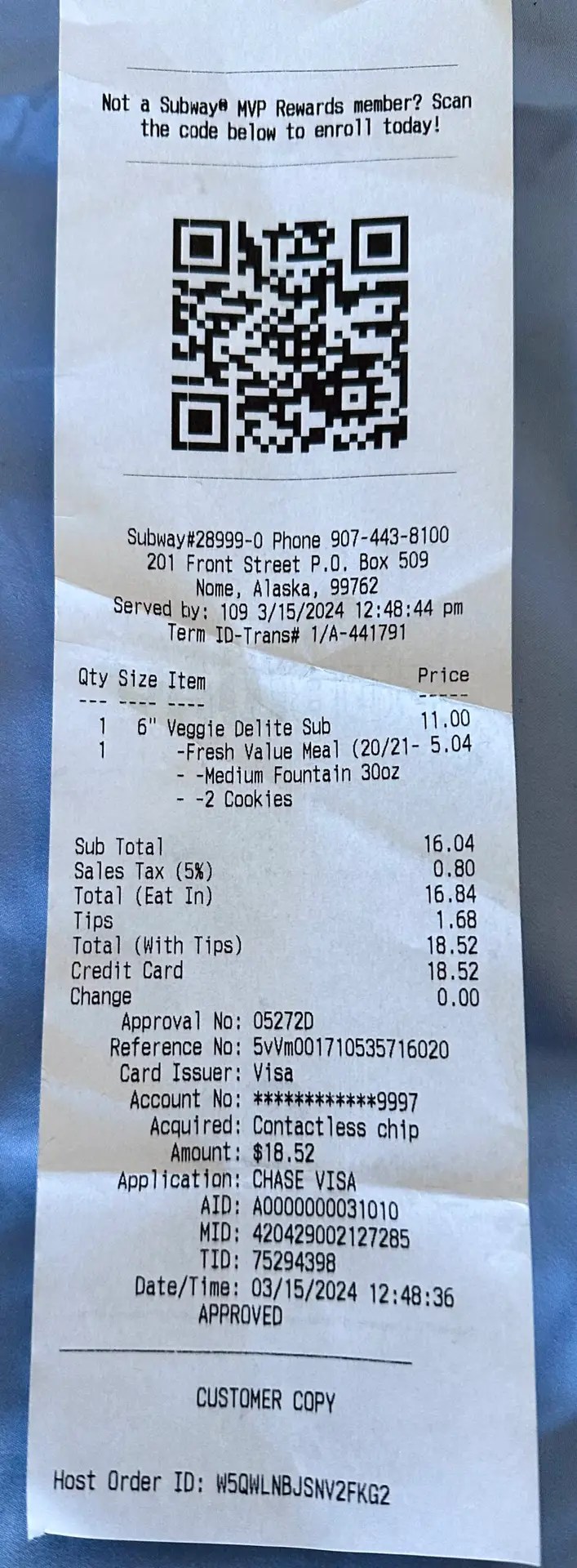 This was definitely the most expensive sub I've ever had.