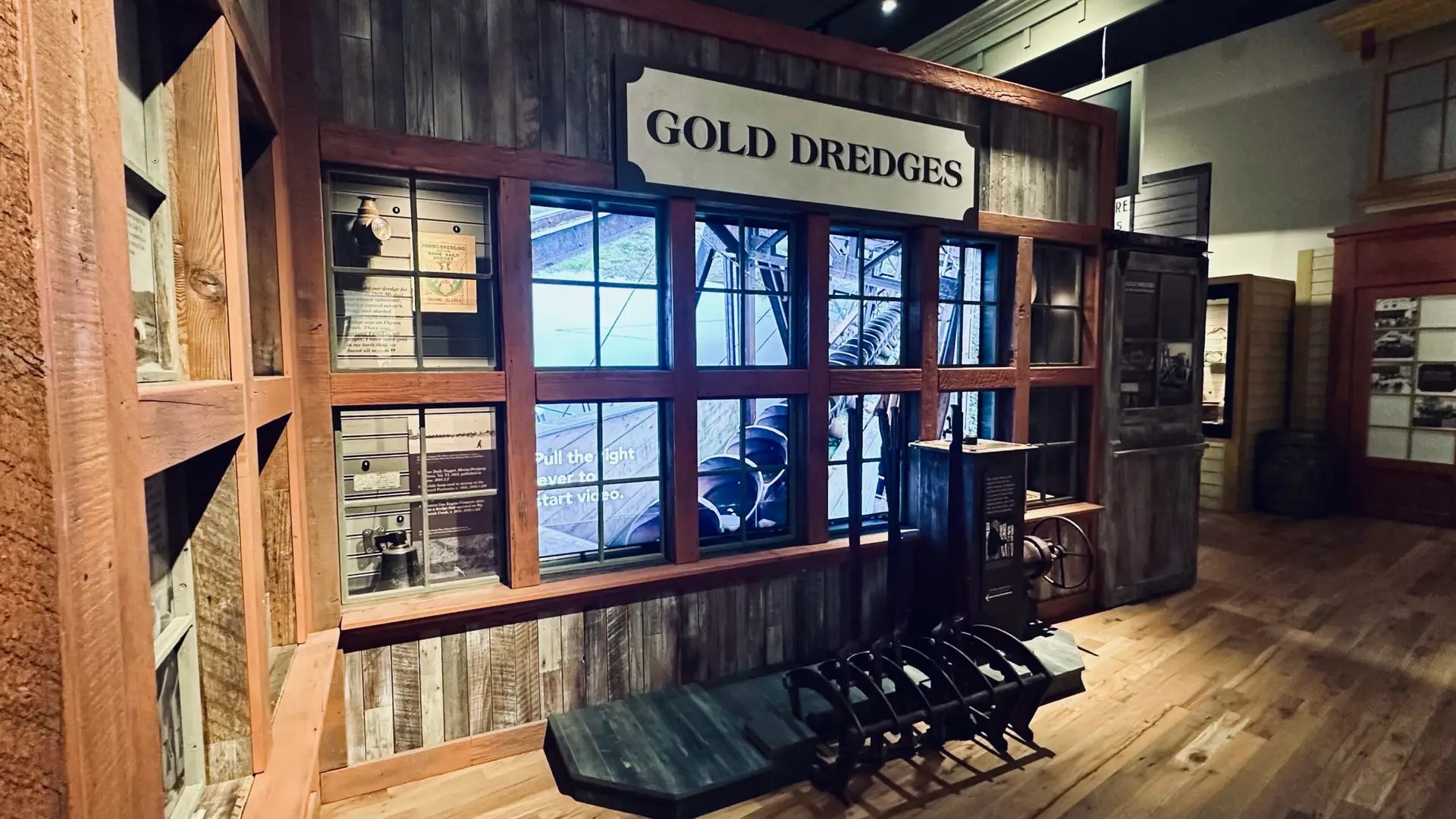 This was an interactive display on the gold dredges.