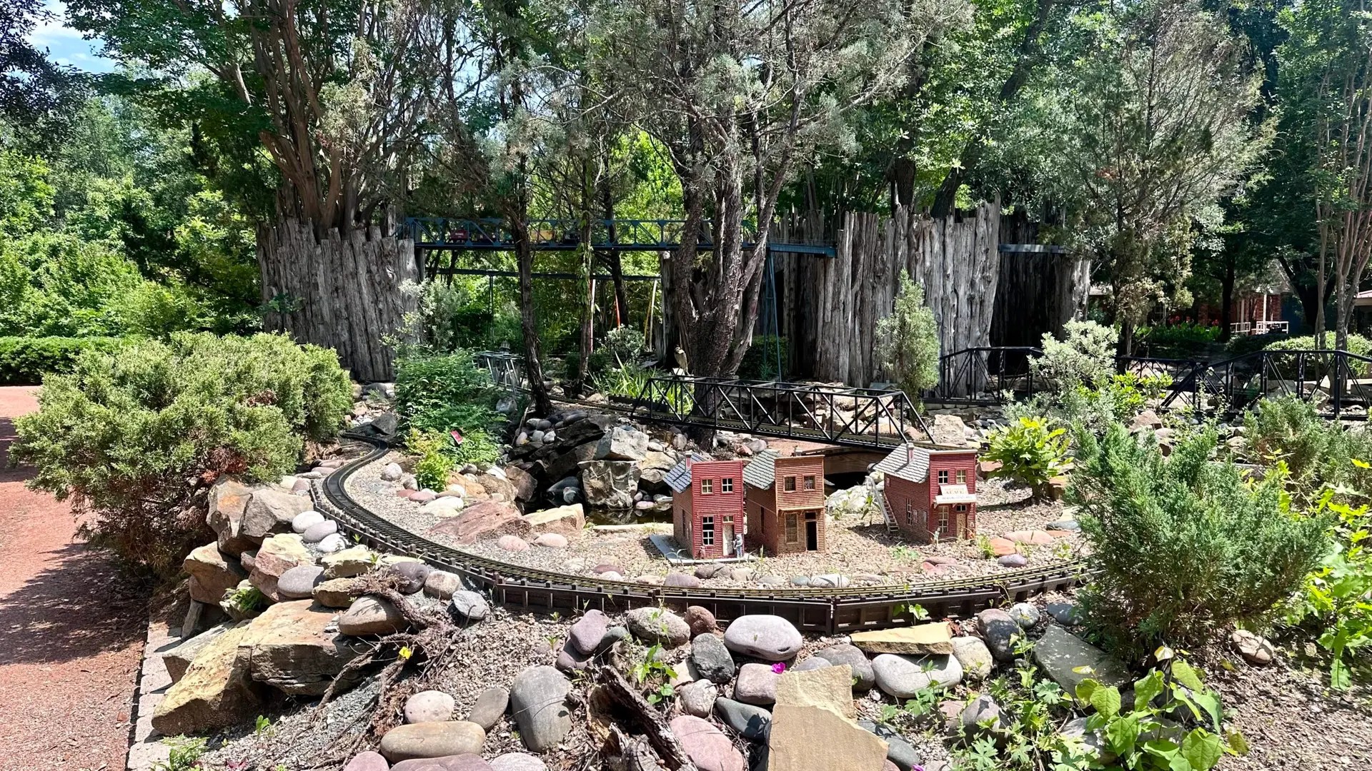 The outdoor part of the miniture train exhibit...