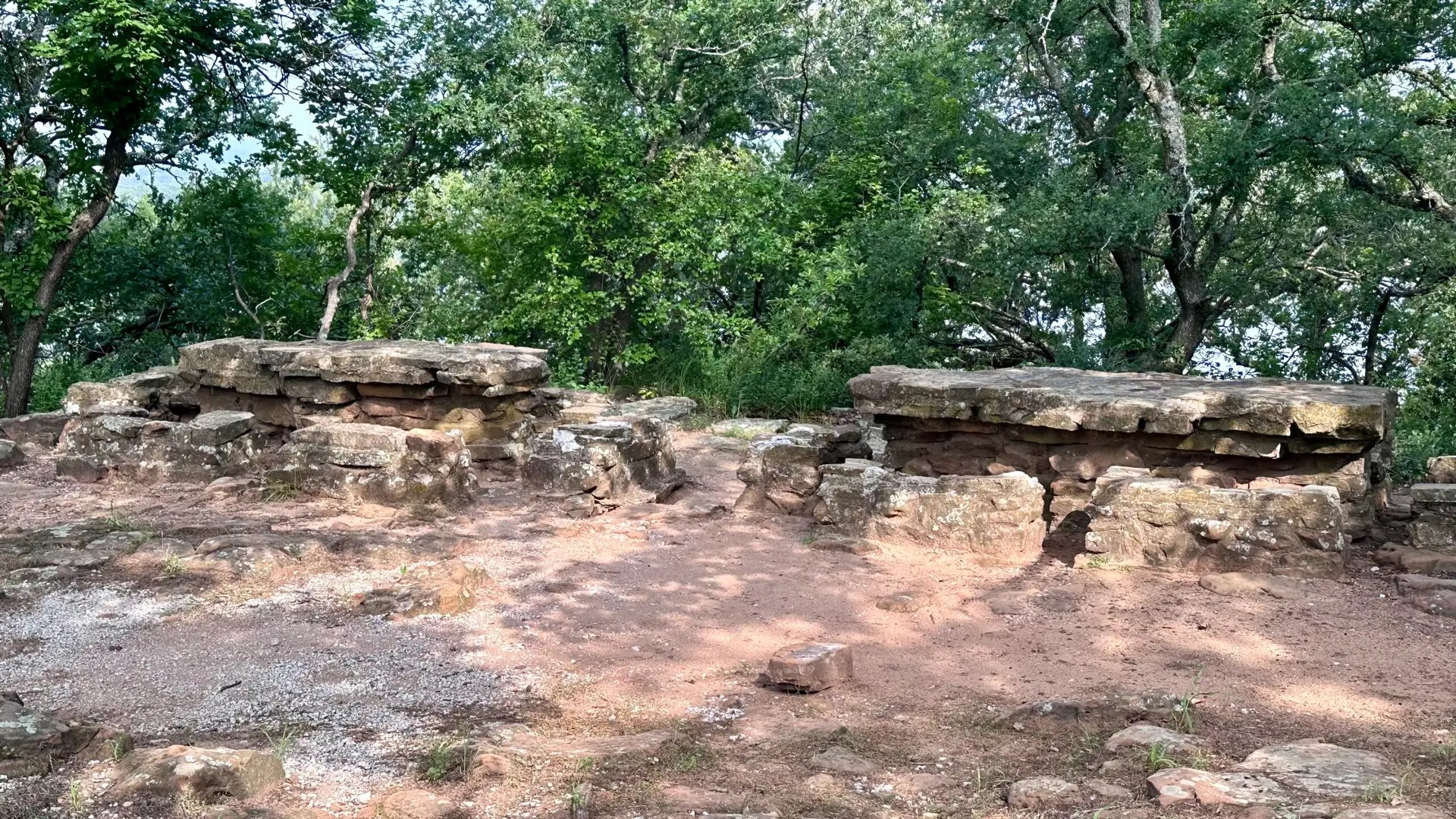 This park tries to keep things natural. Love these picnic tables.