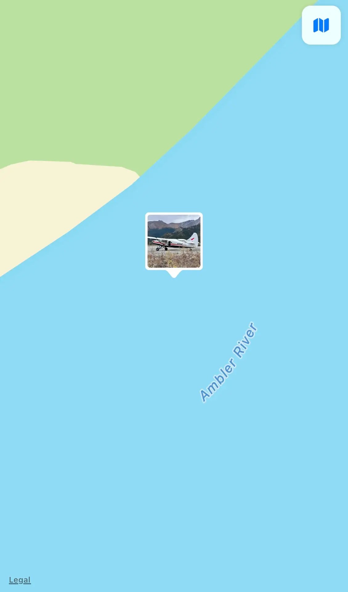 Our landing spot on regular iphone maps.