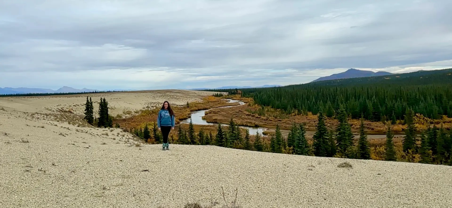 Me in the dunes with the Niaktuvik Creek in the background